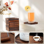 Acacia Wood Drink Coasters – Set of 8