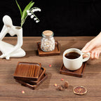 Acacia Wood Drink Coasters – Set of 8