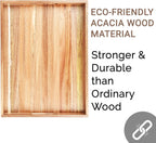 Acacia Wood Serving Tray Set