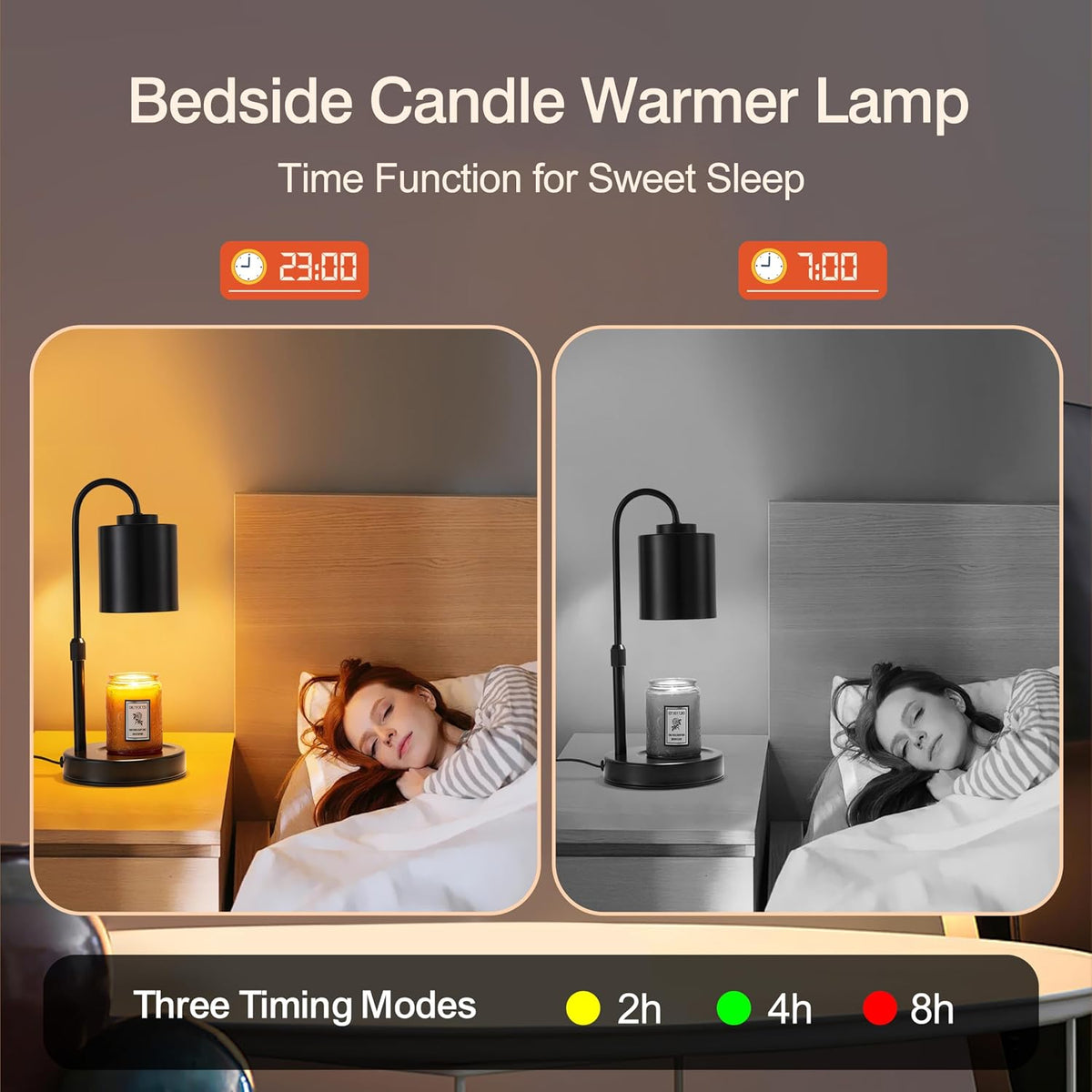 Modern Dimmable Candle Warmer Lamp with Timer