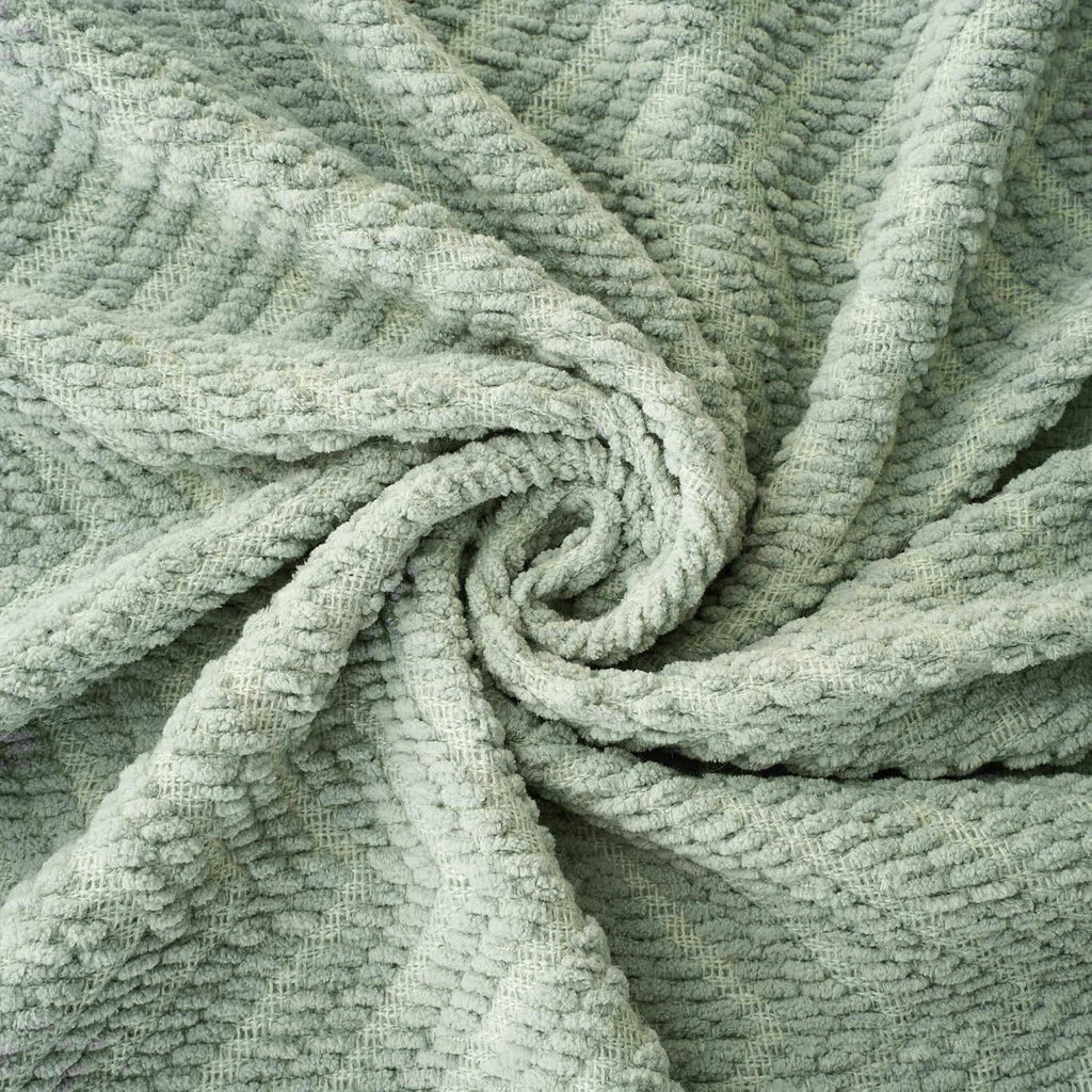 Sage Green Throw Blanket for Couch, 50"X60" | Knit Sage Throw Blanket Versatile for Couch, Super Soft Warm Spring Green Blanket for Bed Sofa