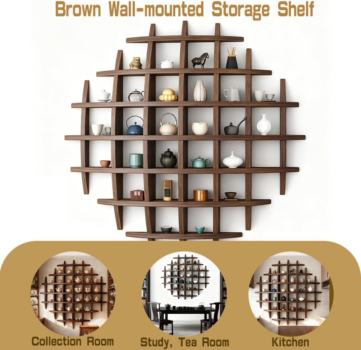 Solid Wood Mug Display Rack
