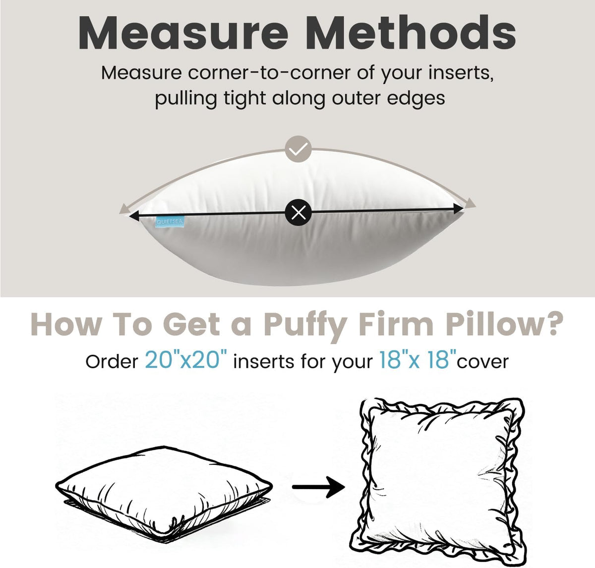 18×18 Premium Pillow Inserts – Set of 2