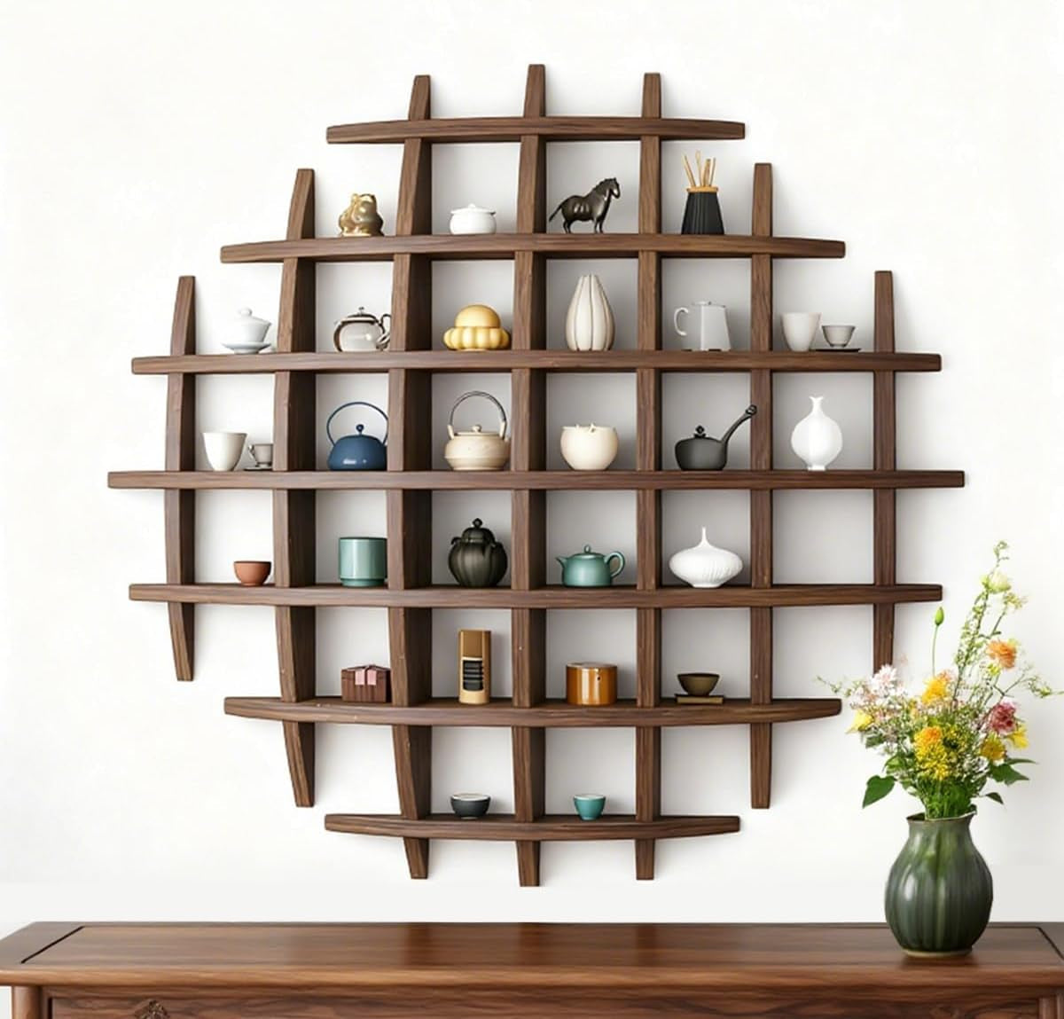 Solid Wood Mug Display Rack