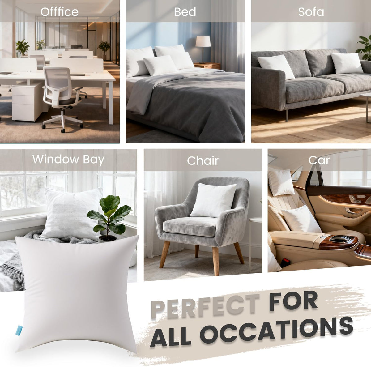 18×18 Premium Pillow Inserts – Set of 2